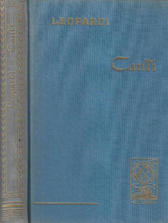 Canti - Giacomo Leopardi - copertina