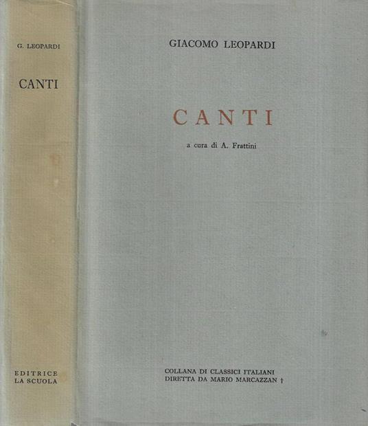Canti - Giacomo Leopardi - copertina