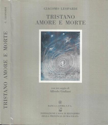 Tristano amore e morte - Giacomo Leopardi - copertina