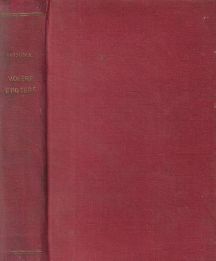 Volere è potere - Michele Lessona - copertina