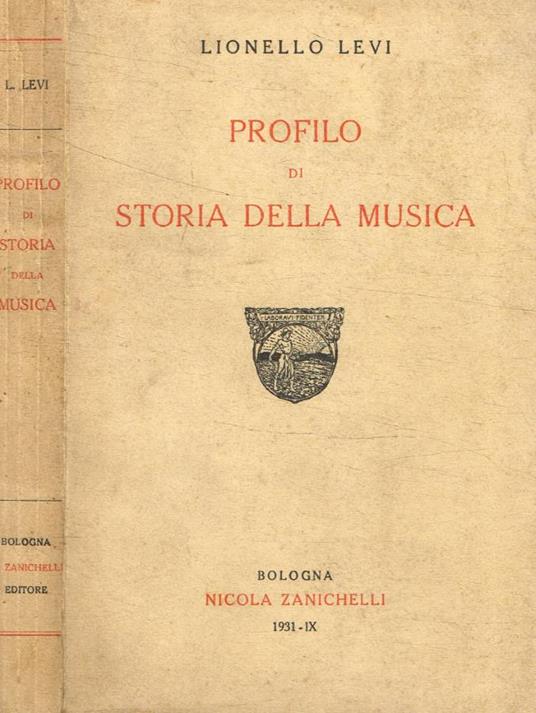 Profilo di storia della musica - Lionello Levi - copertina