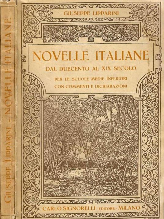 Novelle italiane dal duecento al XIX secolo - Giuseppe Lipparini - copertina