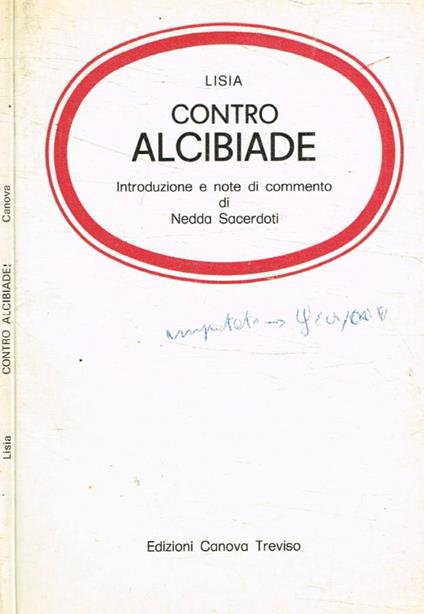 Contro Alcibiade - Lisia - copertina