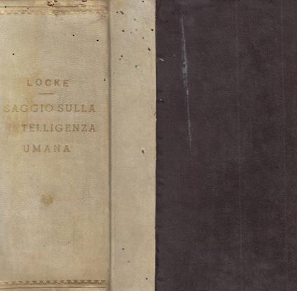Saggio sulla intelligenza umana - John Locke - copertina