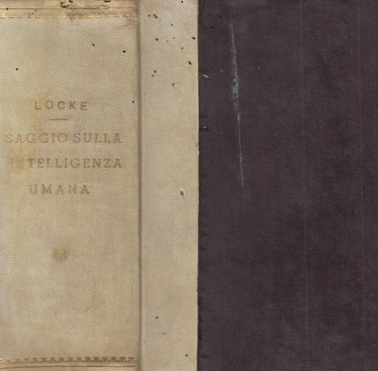 Saggio sulla intelligenza umana - John Locke - copertina