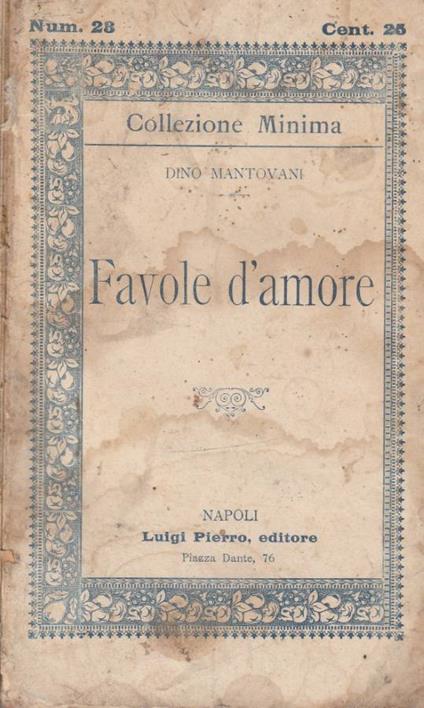 Favole d'amore - Dino Mantovani - copertina