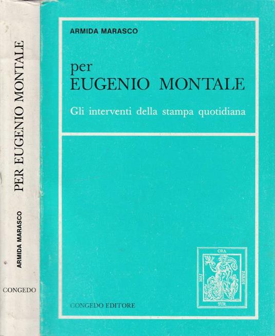 Per Eugenio Montale - Armida Marasco - copertina