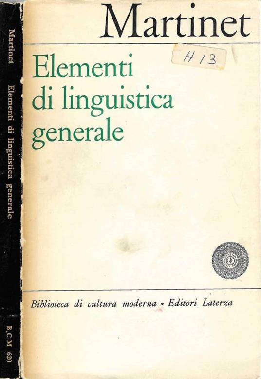 Elementi di linguistica generale - André Martinet - copertina