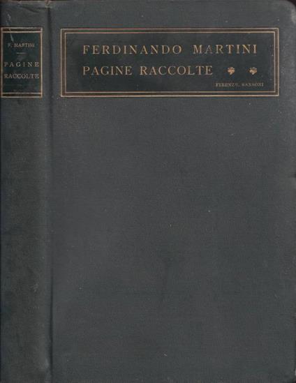 Pagine raccolte - Ferdinando Martini - copertina