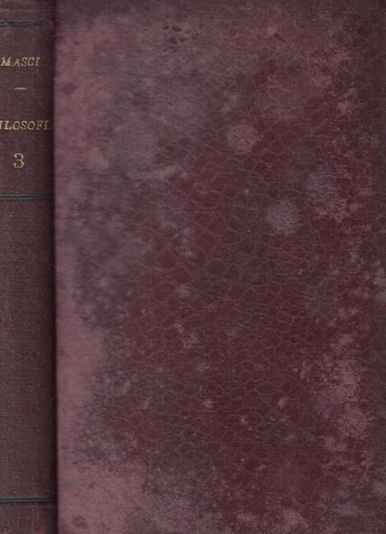 Elementi di filosofia Vol. III - Filippo Masci - copertina