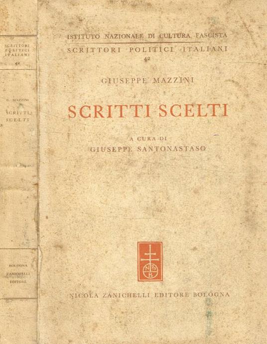 Scritti scelti - Giuseppe Mazzini - copertina