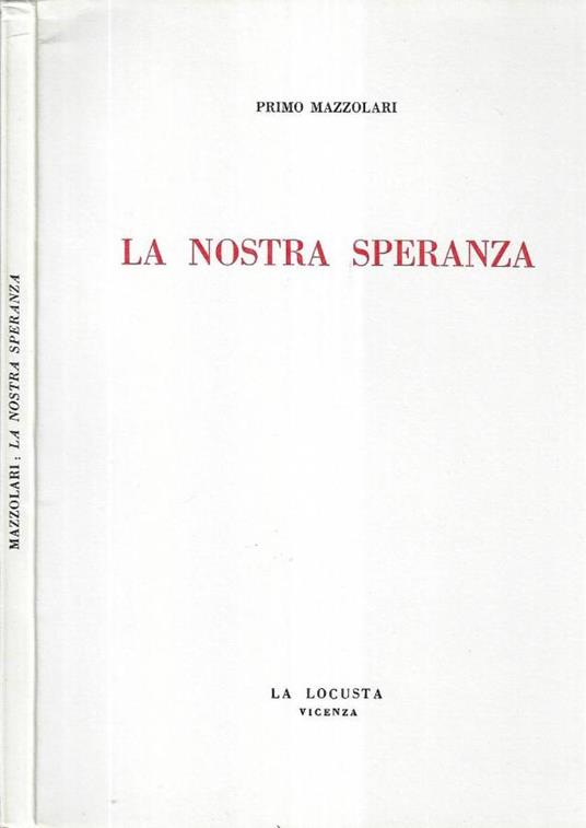 La nostra speranza - Primo Mazzolari - copertina