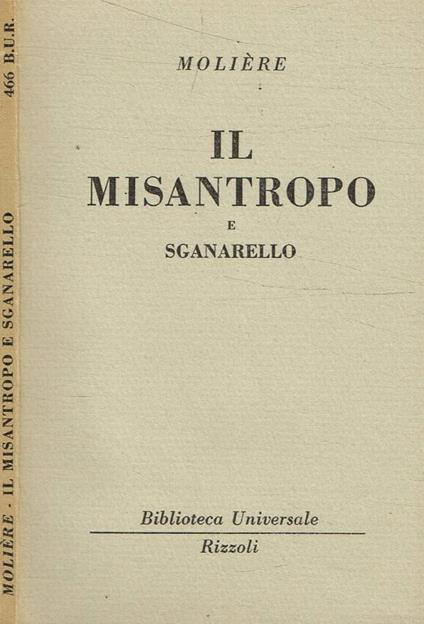 Il Misantropo e Sganarello - Molière - copertina