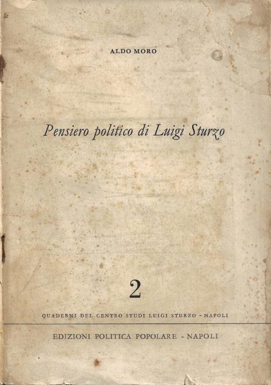 Pensiero politico di Luigi Sturzo - Aldo Moro - copertina