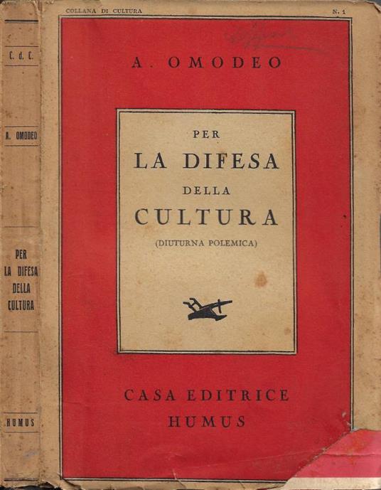 Per la difesa della cultura - Adolfo Omodeo - copertina