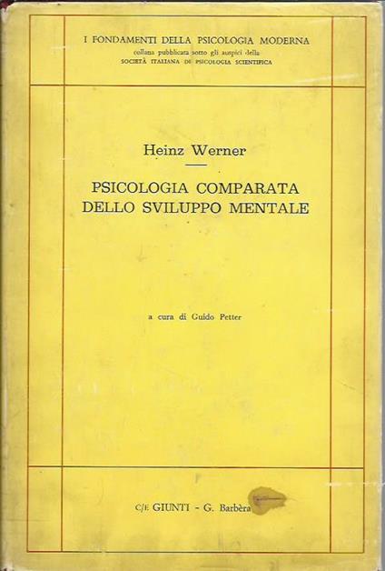 Psicologia comparata dello sviluppo mentale - Heinz Werner - copertina