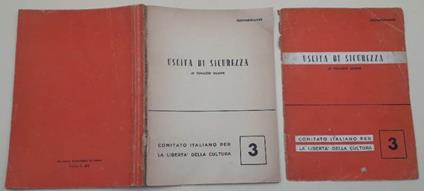 Uscita Di Sicurezza - Ignazio Silone - copertina