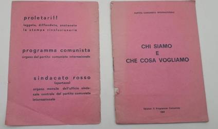 Chi Siamo E Cosa Vogliamo(1969) - copertina