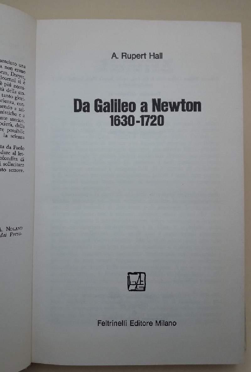Da Gallileo A Newton 1630-1720(1973)