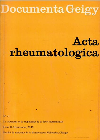 Acta Rheumatologica Geigy N. 17 - copertina