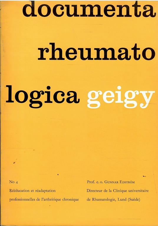 Documenta Rheumatologica Geigy N. 4 - copertina