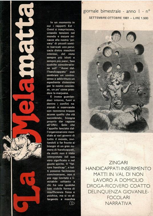 La Melamatta Anno I N. 1 - copertina