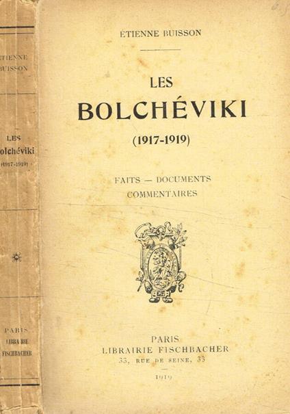 Les bolcheviki (1917-1919) - copertina