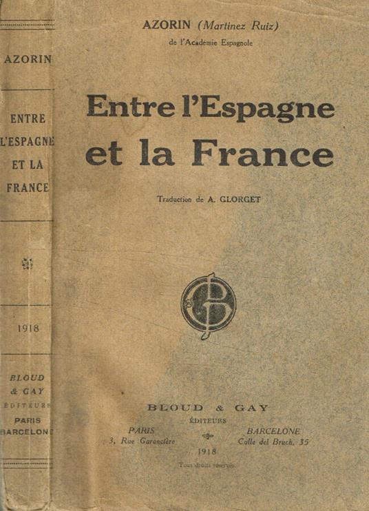Entre l'Espagne et la France - copertina