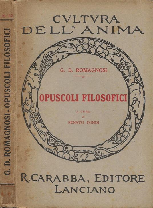 Opuscoli filosofici - copertina