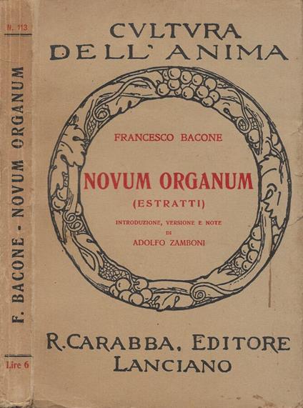 Novum Organum (Estratti) - Francesco Bacone - copertina