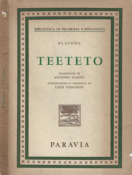 Teeteto - copertina