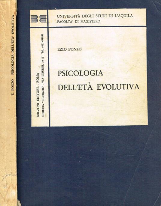 Psicologia dell'età evolutiva - Ezio Ponzo - copertina