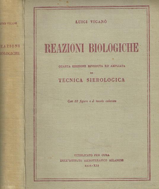 Reazioni biologiche - copertina