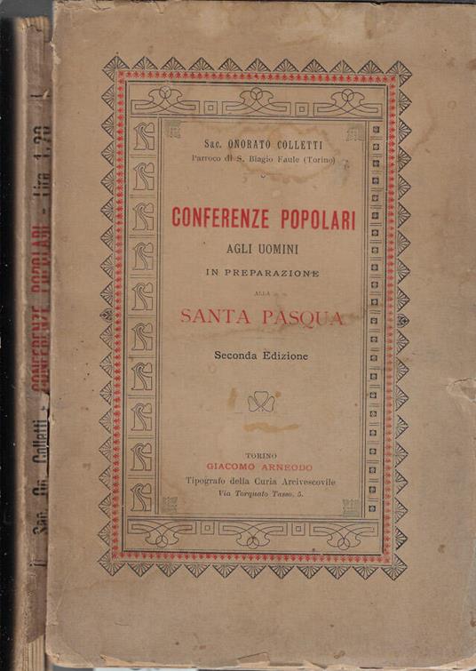 Conferenze popolari agli uomini in preparazione alla Santa pasqua - copertina
