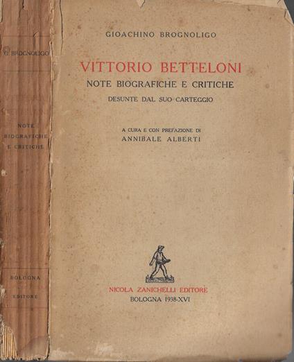 Vittorio Betteloni - Gioacchino Brognoligo - copertina