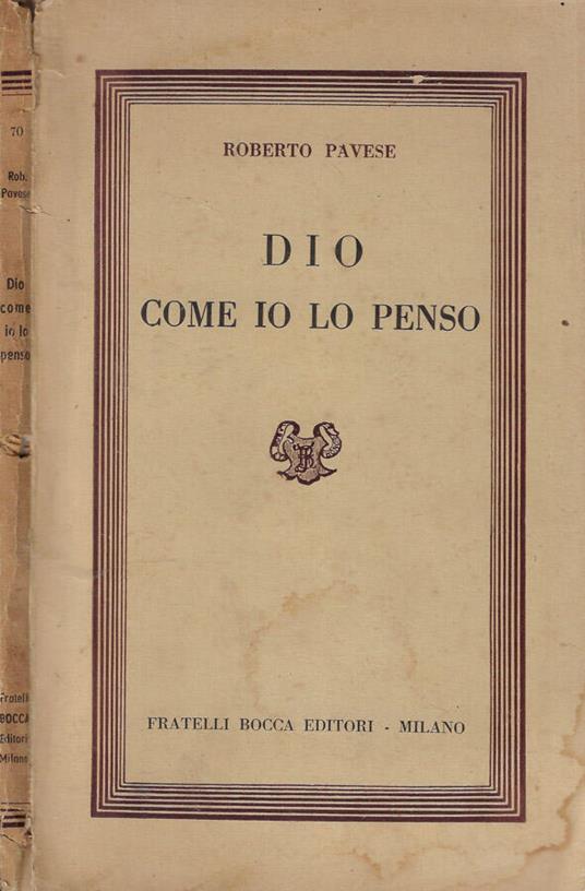 Dio come io lo penso - Roberto Pavese - copertina