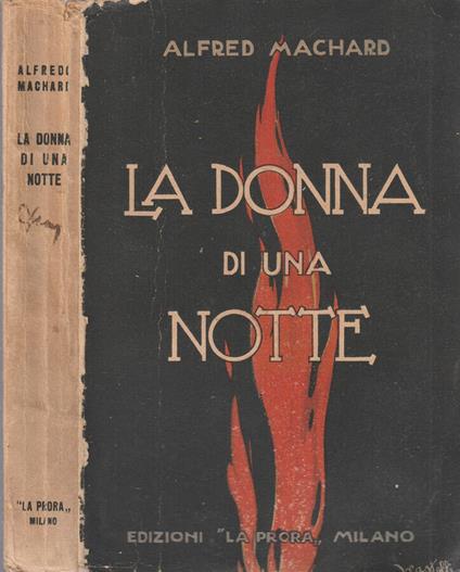 La donna di una notte - Alfredo Machard - copertina