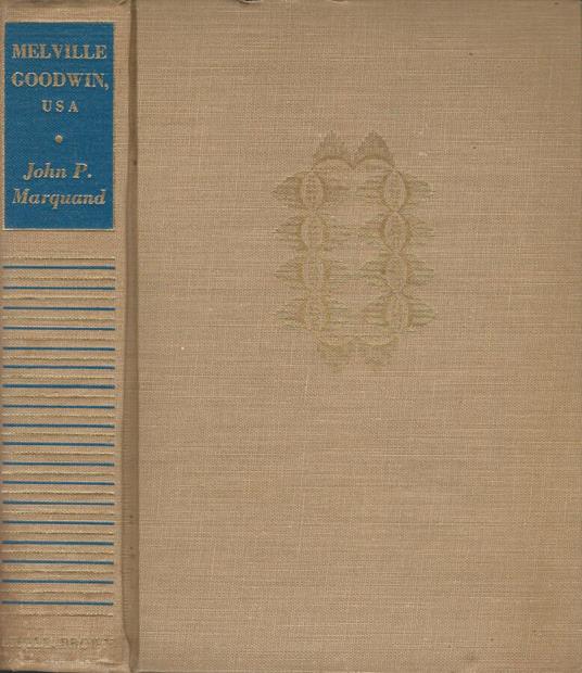 Melville Goodwin, USA - John P. Marquand - copertina