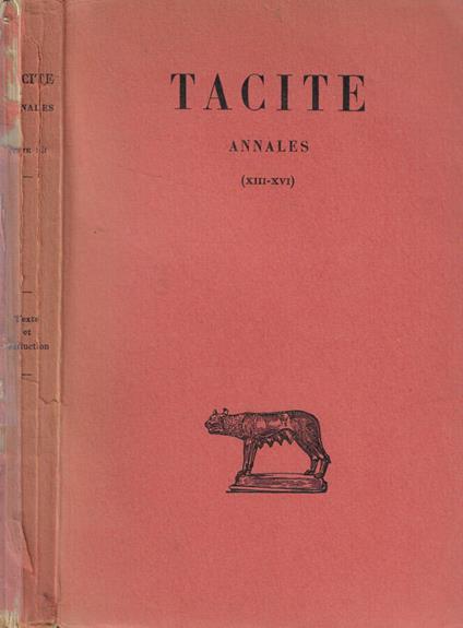 Annales Livres XIII-XVI - P. Cornelio Tacito - copertina