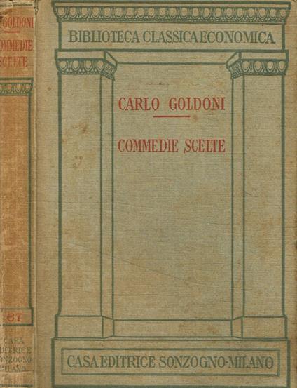 Commedie scelte - Carlo Goldoni - copertina