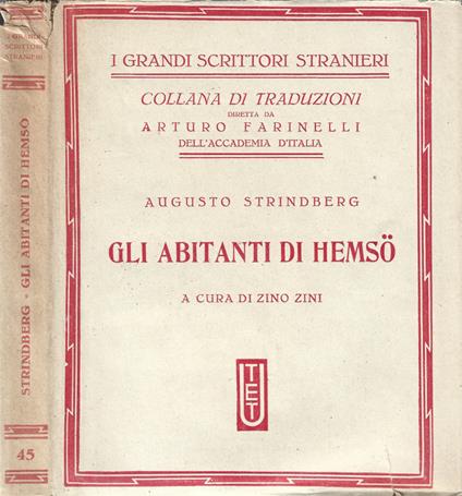 Gli Abitanti di Hemso - August Strindberg - copertina