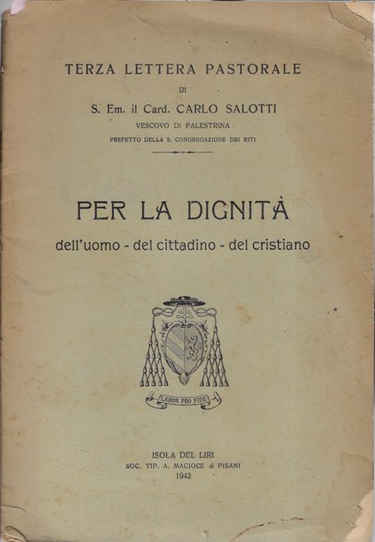 Per la dignità - Carlo Salotti - copertina
