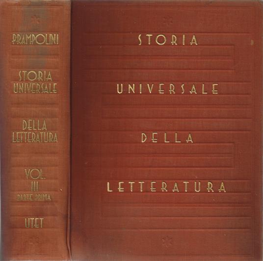 Storia universale della Letteratura - Giacomo Prampolini - copertina