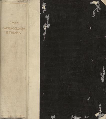 Trattato di Farmacologia e Terapia - Gaetano Gaglio - copertina