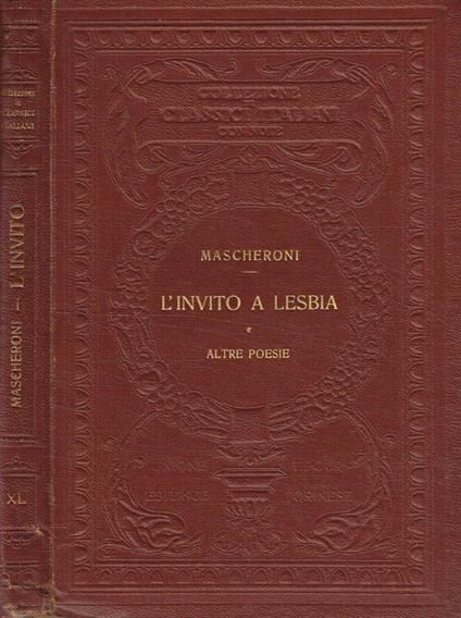 L' Invito a Lesbia Cidonia e altre poesie - Lorenzo Mascheroni - copertina