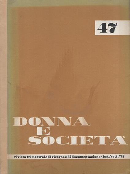 Donna e società - copertina