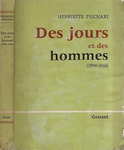 Des jours et des hommes (1890-1961) - copertina