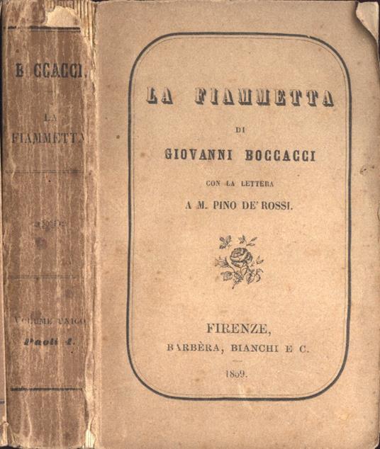 La fiammetta - Giovanni Boccaccio - copertina