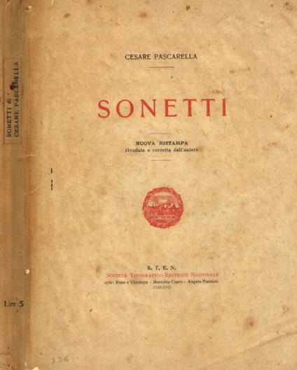 Sonetti - Cesare Pascarella - copertina