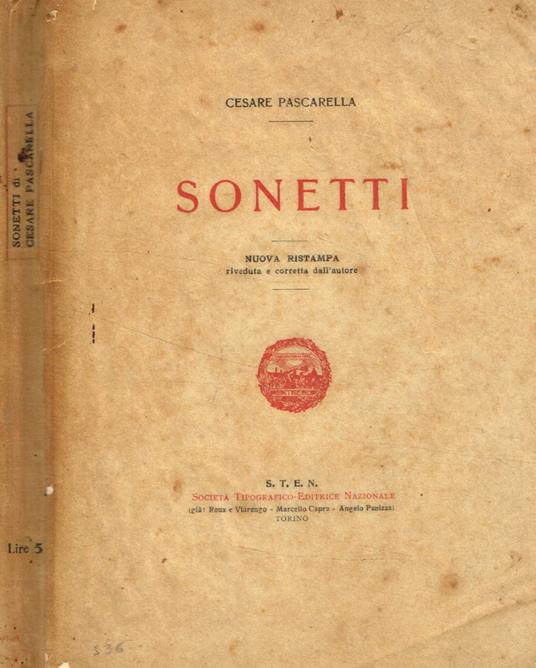 Sonetti - Cesare Pascarella - copertina